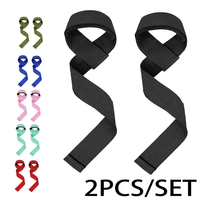 2Pcs Weightlifting Wrist Straps Strength Training Adjustable Non-Slip Gym Fitness Lifting Strap Wrist Support Sports Grip Band