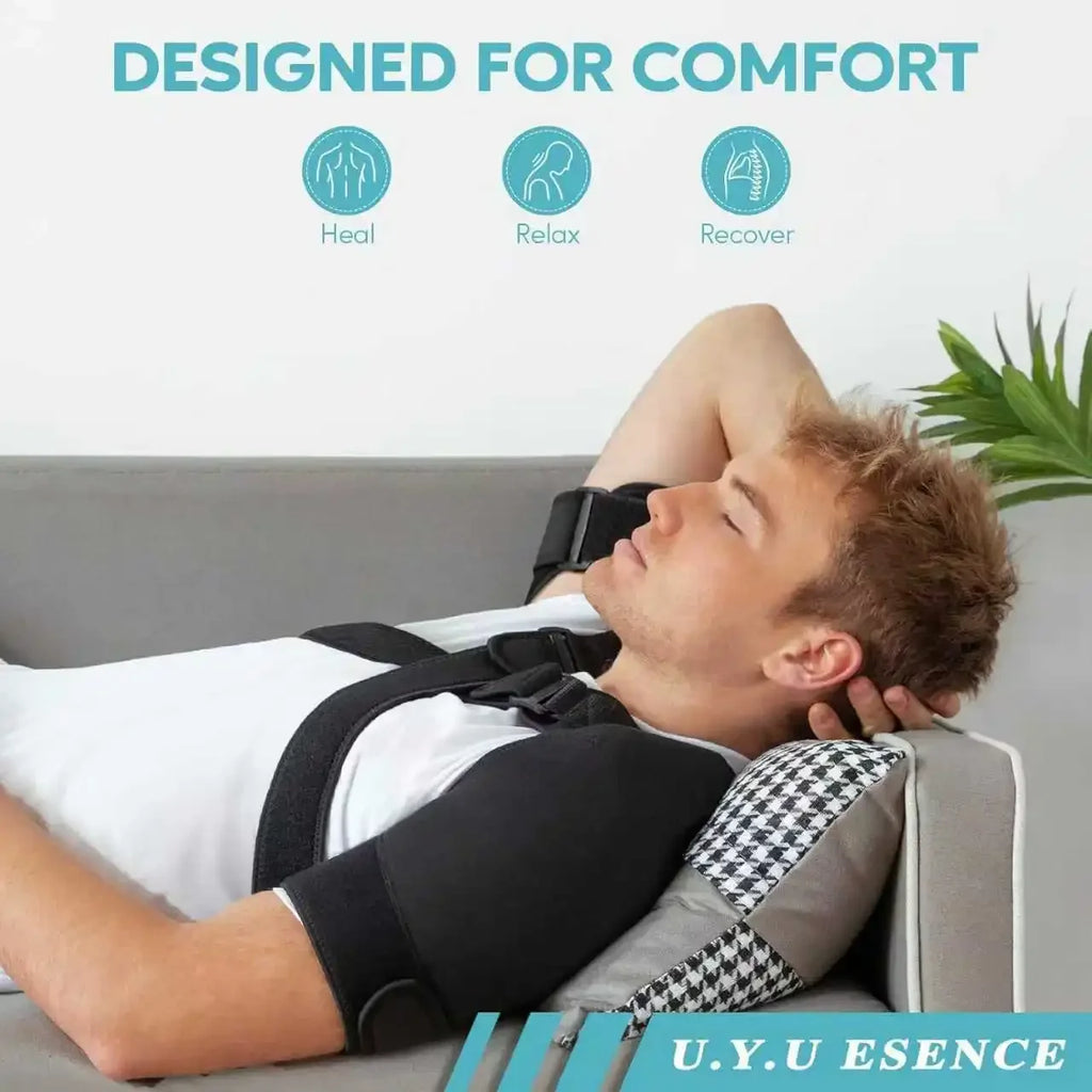 Double Shoulder Warm Compression Sleeve Wrap Recovery Office Home Knit Cashmere Guard for Rotator Cuff Shoulder Chronic Tendonit